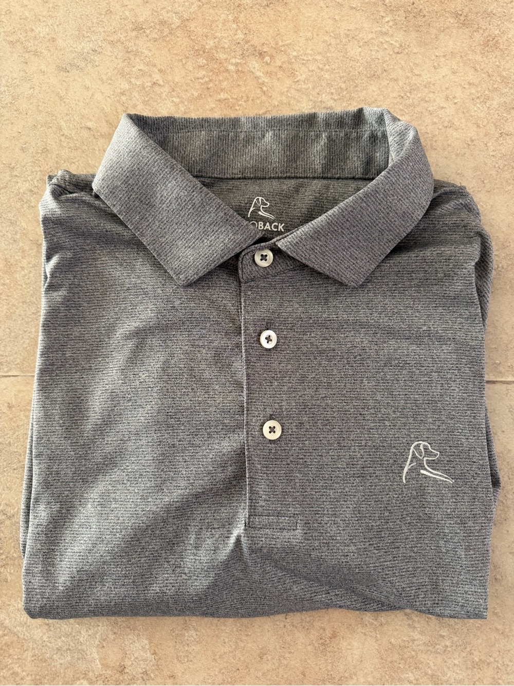 Rhoback Gray Heather Performance Polo